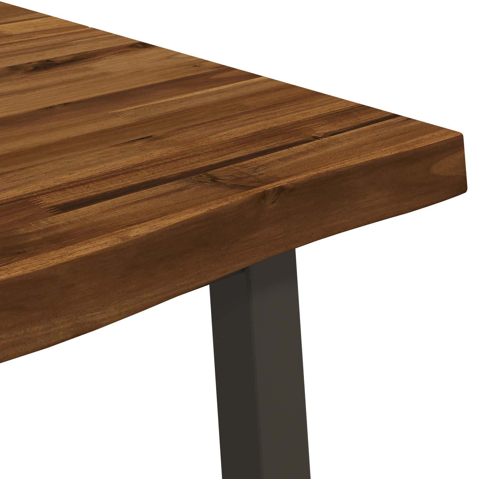 Live Edge Eettafel 140 x 90 x 75 cm Massief Acaciahout Naturel image 5