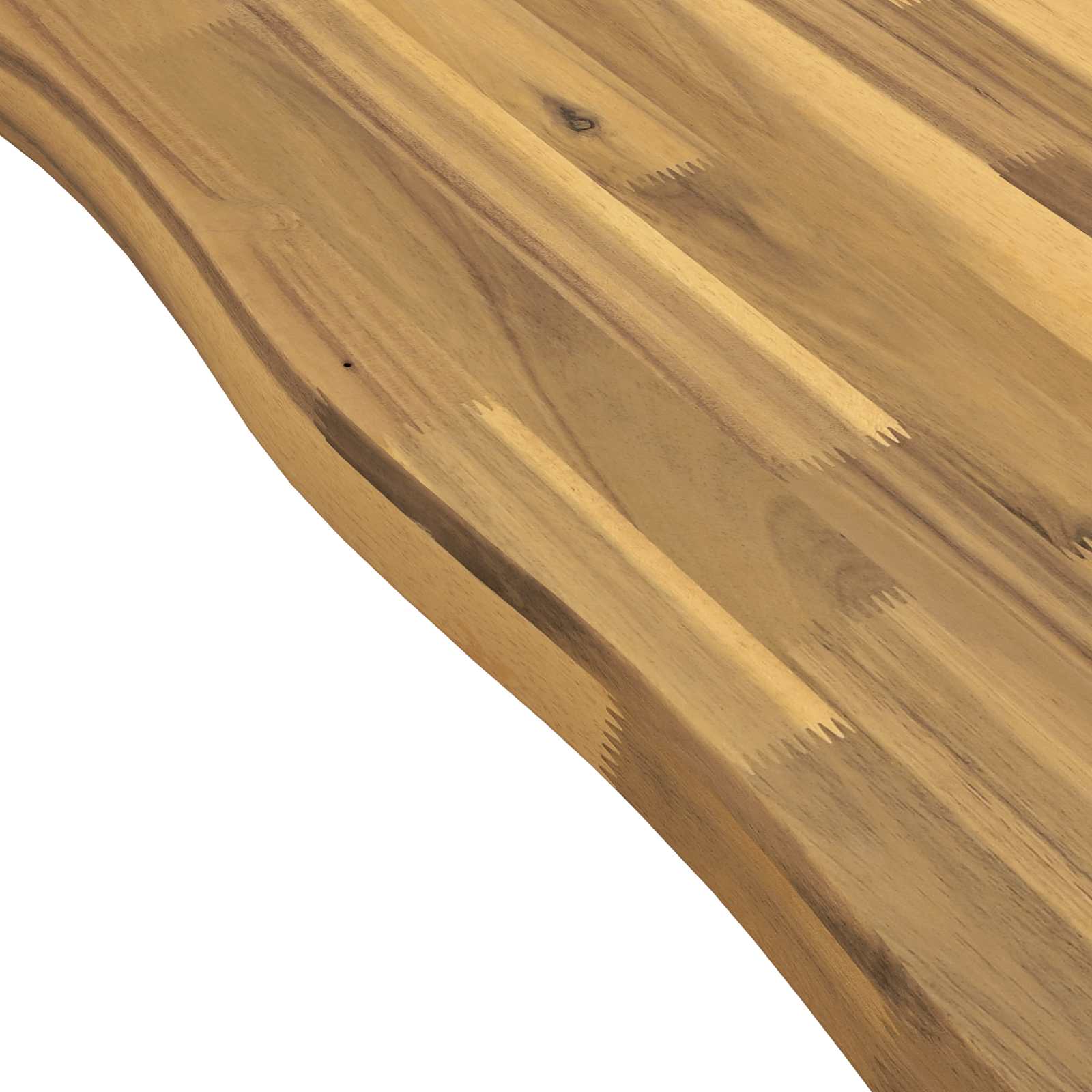 Live Edge Eettafel 140 x 90 x 75 cm Massief Acaciahout Wit image 6