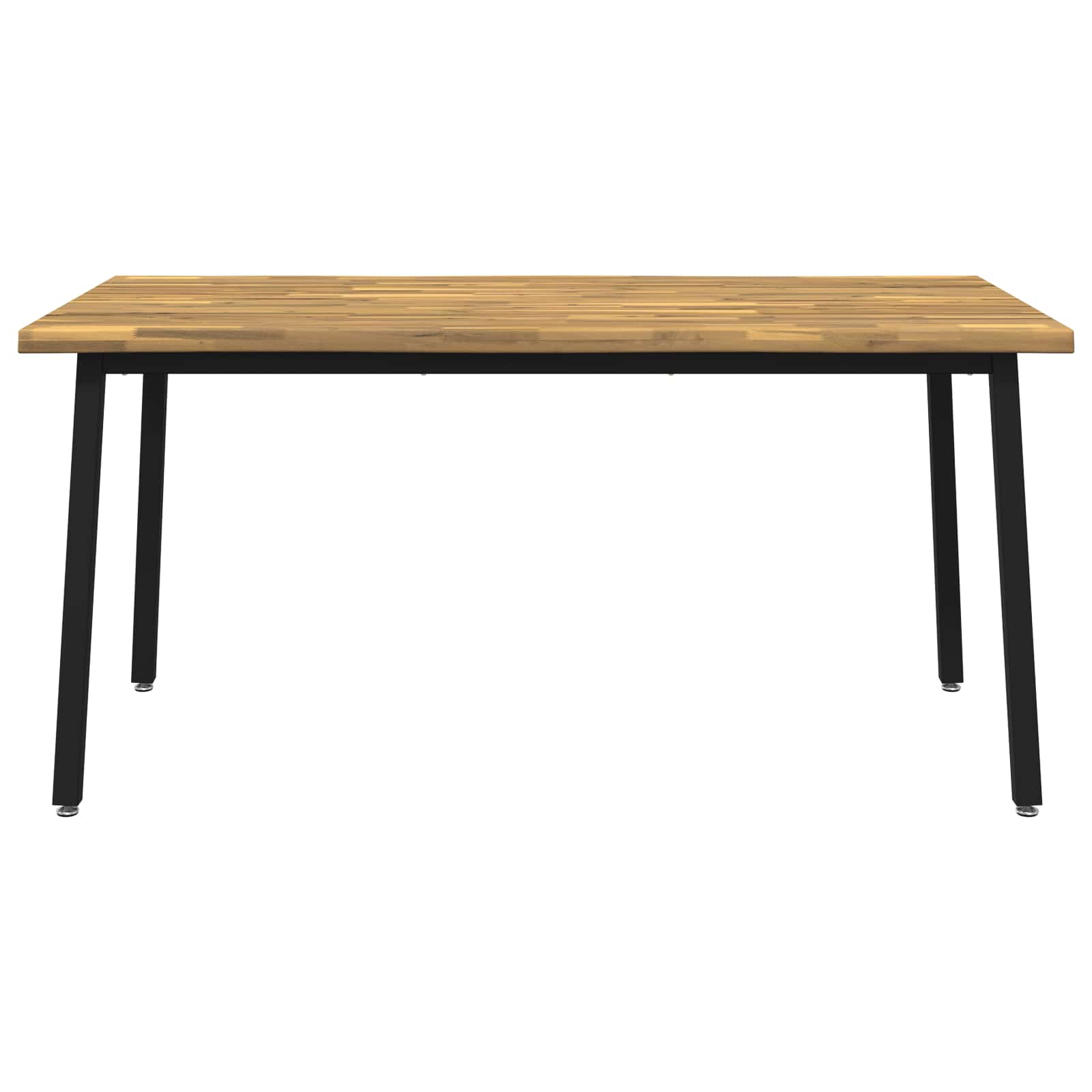 Live Edge Eettafel 140 x 90 x 75 cm Massief Acaciahout Wit image 2
