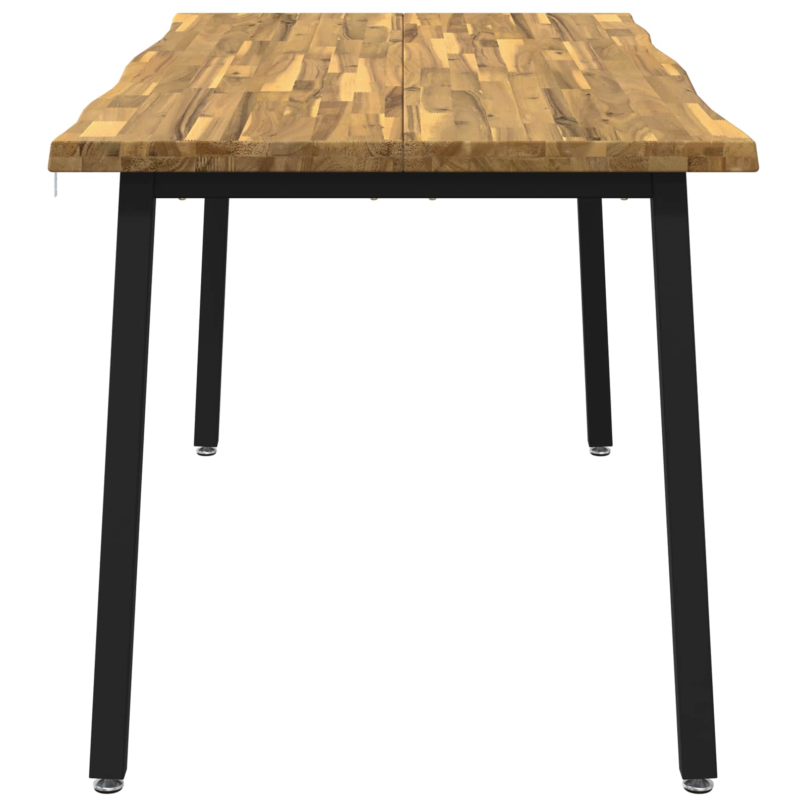 Live Edge Eettafel 140 x 90 x 75 cm Massief Acaciahout Wit image 3