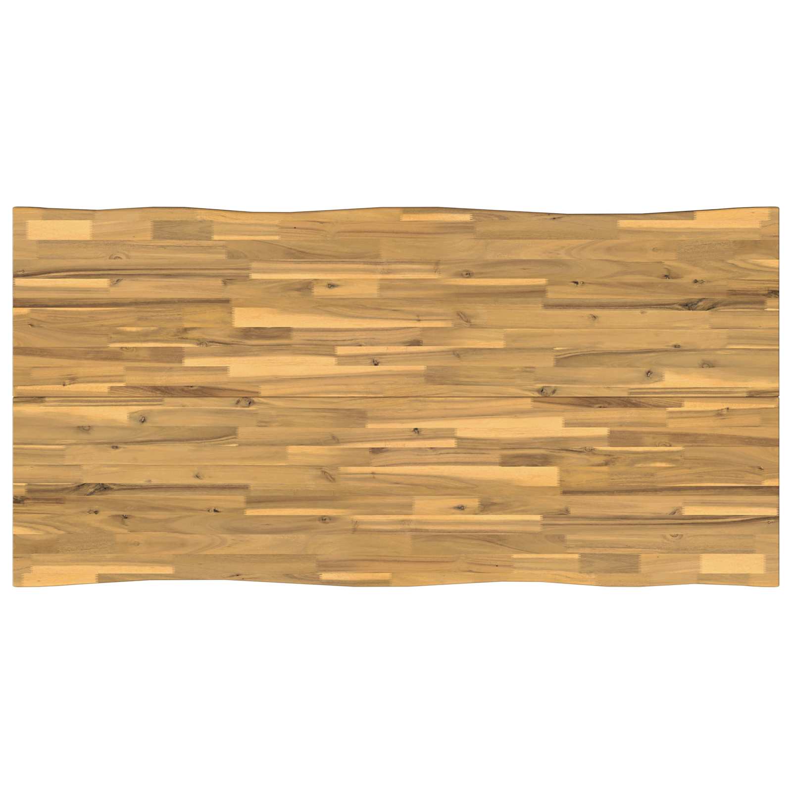 Live Edge Eettafel 140 x 90 x 75 cm Massief Acaciahout Wit image 4