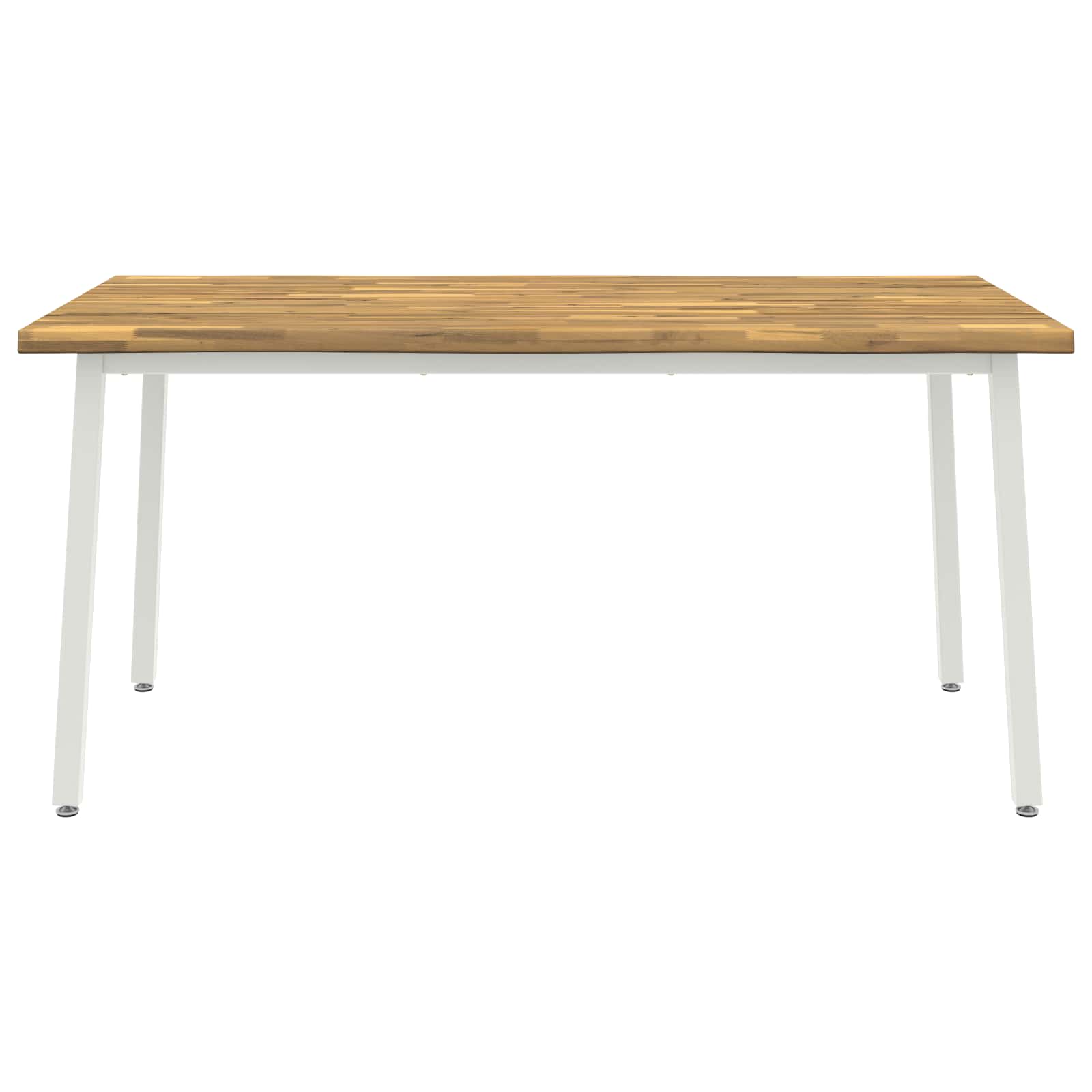 Live Edge Eettafel 140 x 90 x 75 cm Massief Acaciahout Wit image 2