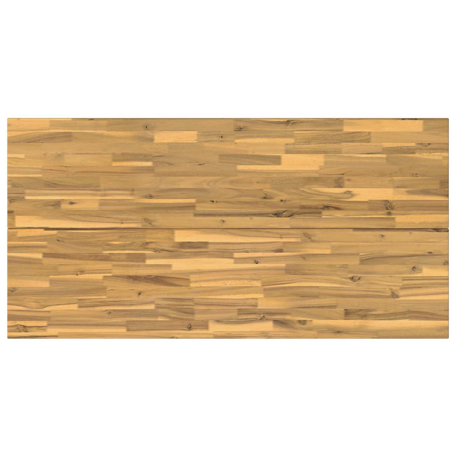 Vierkante Eettafel 160 x 70 x 75 cm Massief Acaciahout Wit image 6