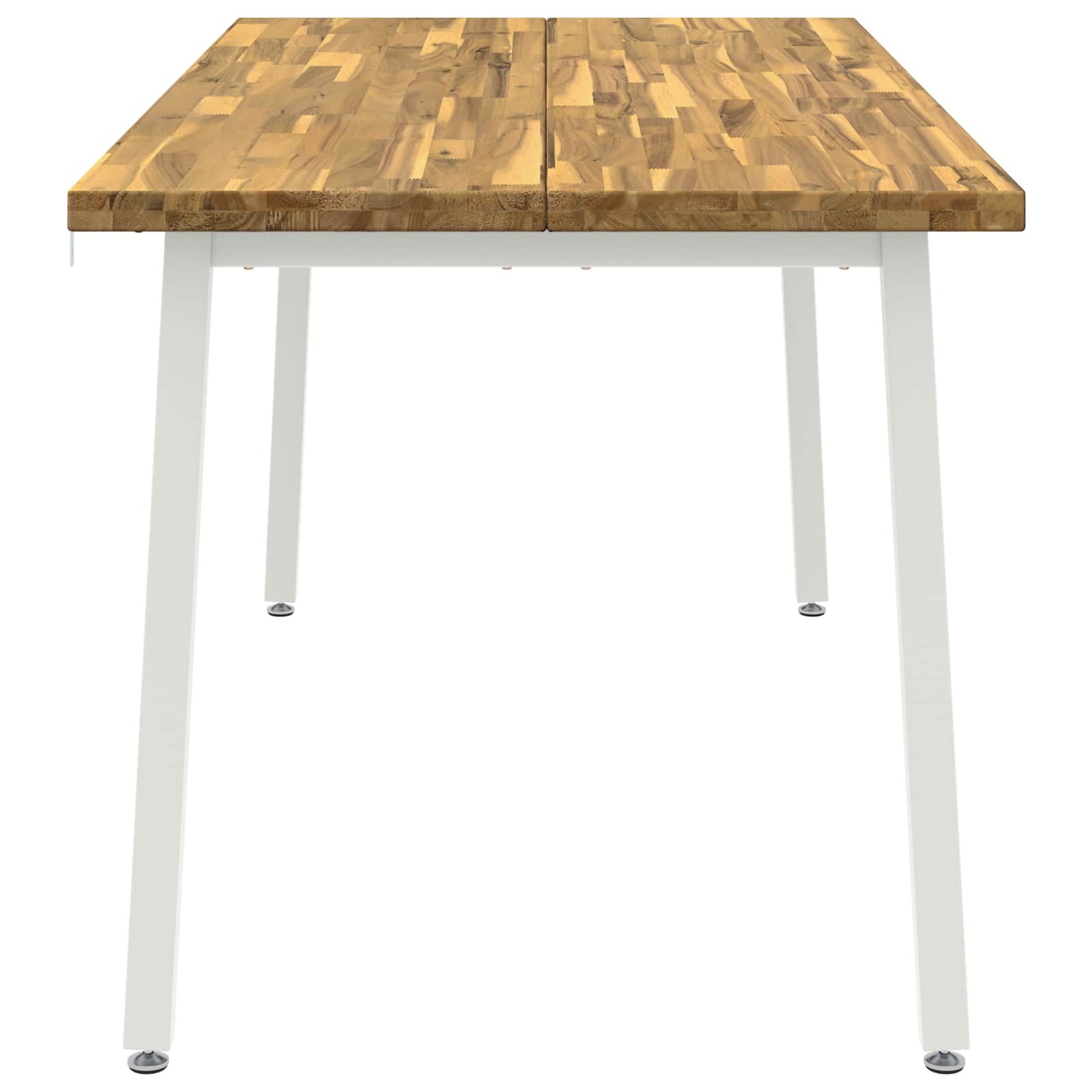 Vierkante Eettafel 160 x 70 x 75 cm Massief Acaciahout Wit image 5