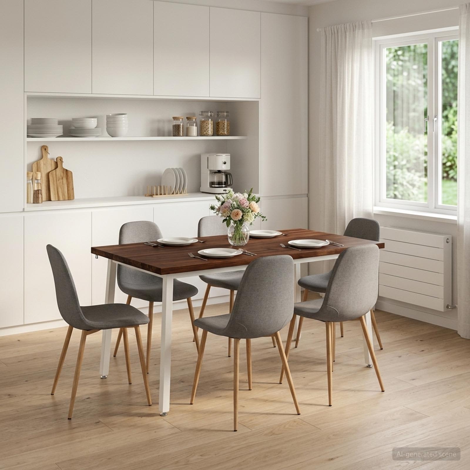 Vierkante Eettafel 160 x 70 x 75 cm Massief Acaciahout image 1