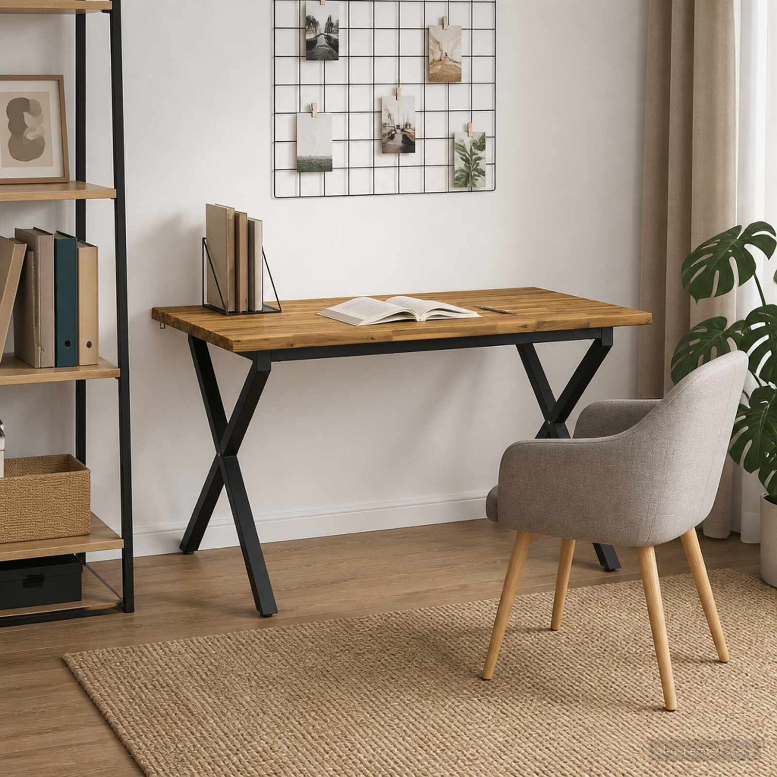 vidaXL Spisebord med levende kant 140 x 80 x 75 cm Solid akasietre