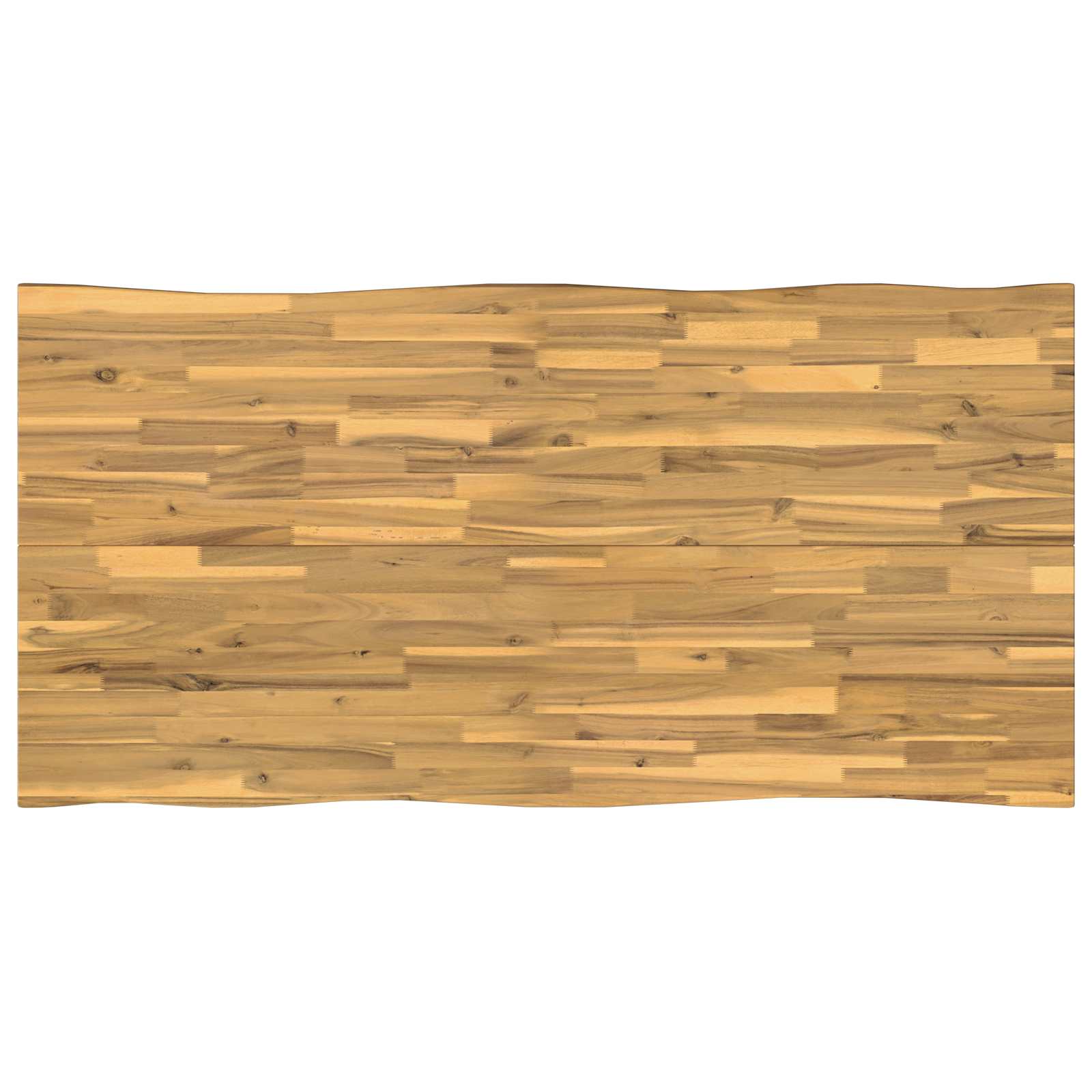 Live Edge Eettafel 160 x 80 x 75 cm Massief Acaciahout Wit