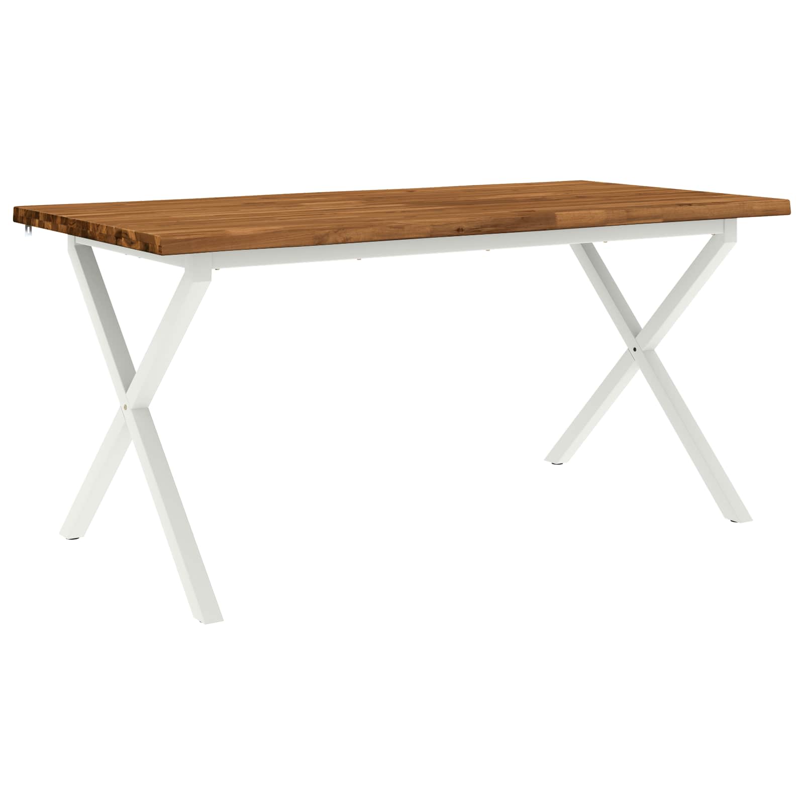 Jedilna miza z naravno robom 160 x 90 x 75 cm Naravna