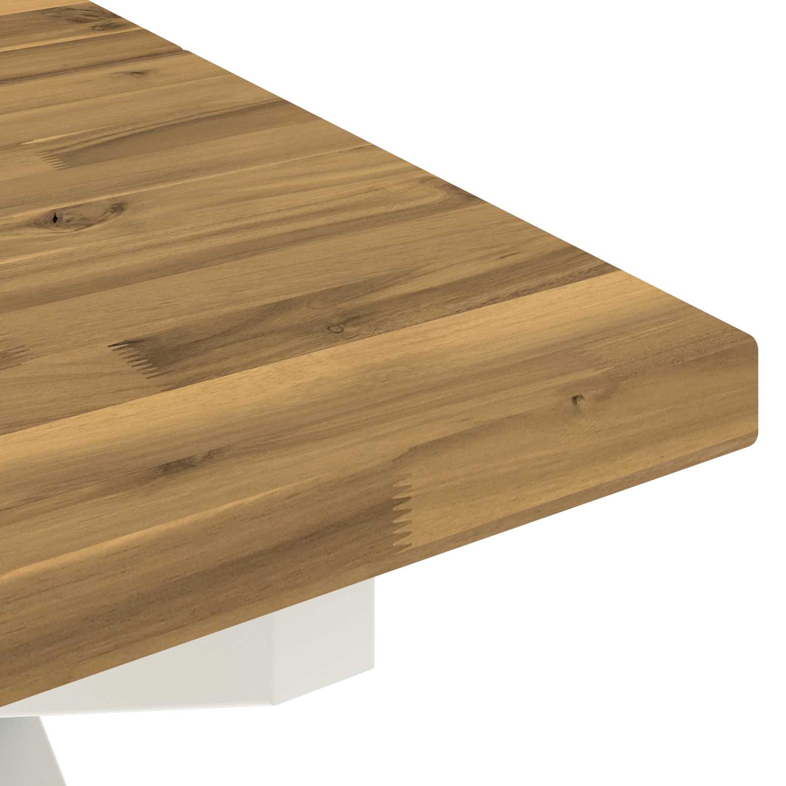Vierkante Eettafel 120 x 90 x 75 cm Massief Acaciahout Wit