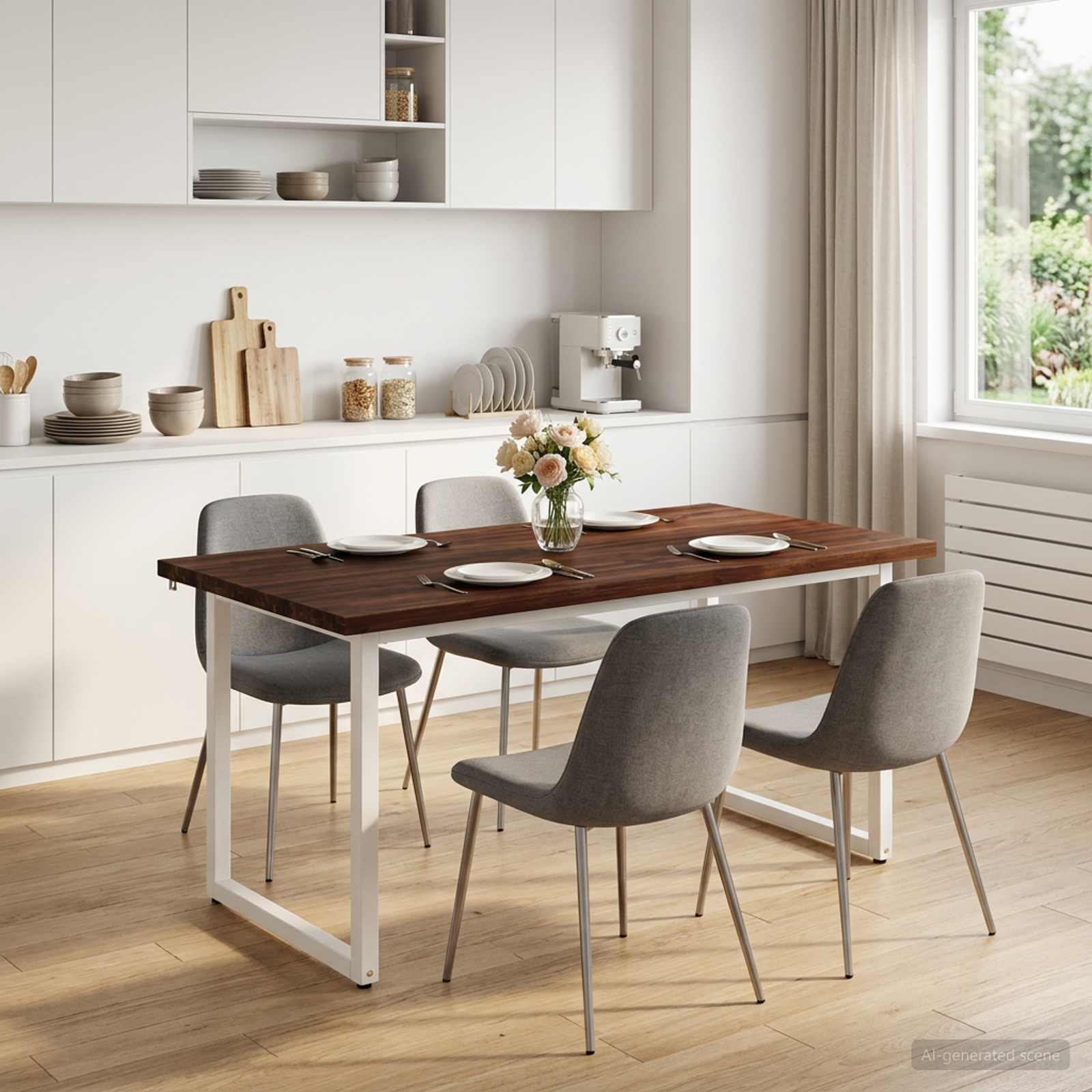 Vierkante Eettafel 160 x 70 x 75 cm Massief Acaciahout image 3