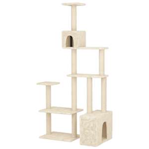 vidaXL Kassipuu kraapimispostidega Kreemjas 177,5 cm