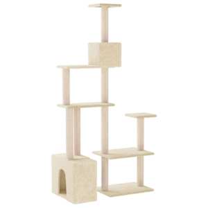 Kočičí strom se škrabacími sloupky sisal Krémová 177,5 cm - obrázek 5