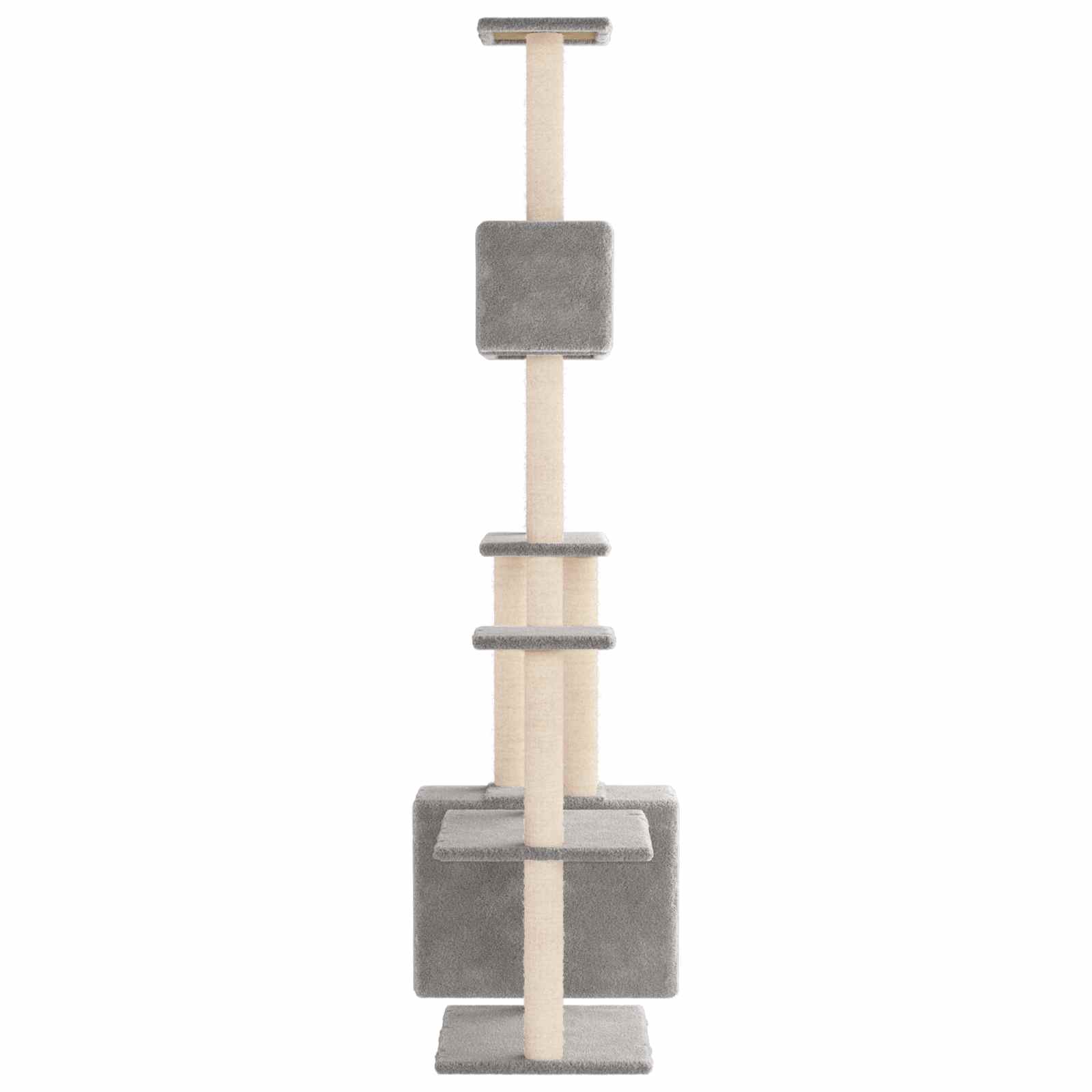 Kattenboom met sisal krabpalen Lichtgrijs 177,5 cm image 4