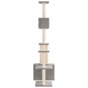 Kočičí strom se škrabacími sloupky sisal Světle šedá 177,5 cm - obrázek 4