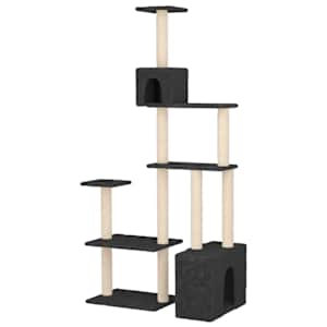 vidaXL Kassipuu kraapimispostidega Tumehall 177,5 cm