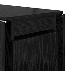 Jídelní stůl 2 pcs 140 x 80 x 77 cm Kompozitní dřevo Černý dub - obrázek 9