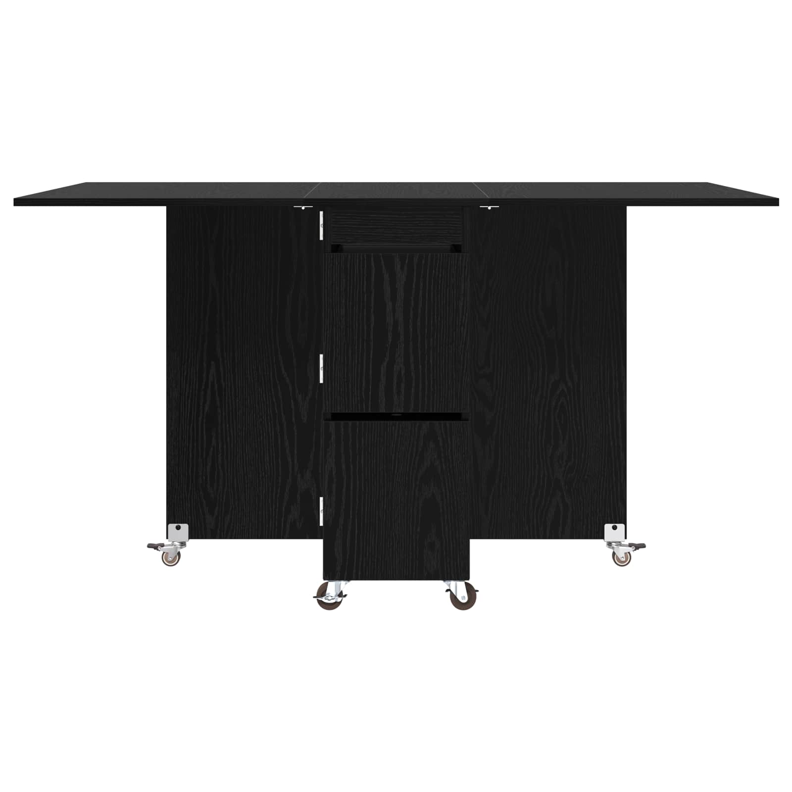 Ruokailupöytä 2 pcs 140 x 80 x 77 cm Tekninen puu Musta tammi - Image 6