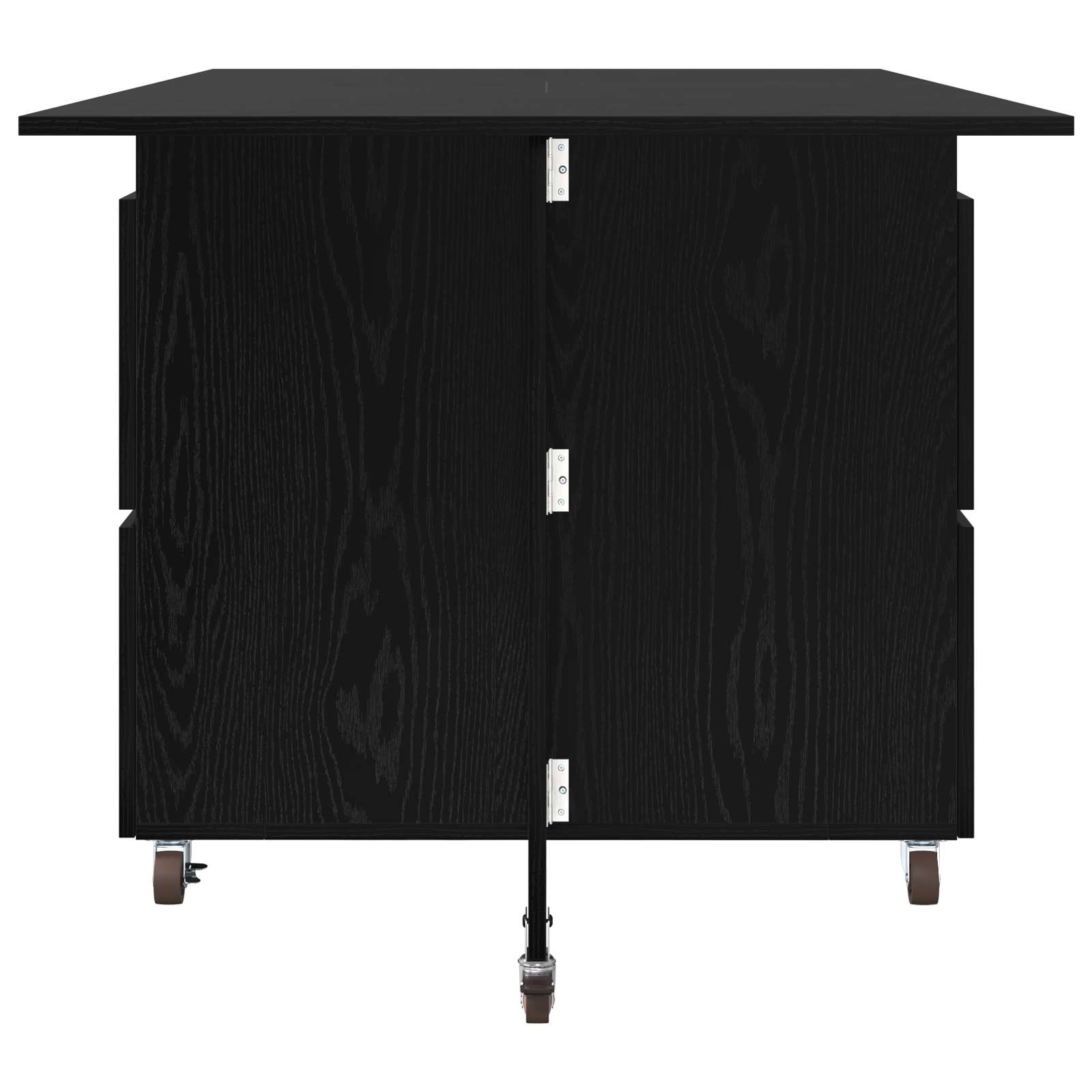 Ruokailupöytä 2 pcs 140 x 80 x 77 cm Tekninen puu Musta tammi - Image 7