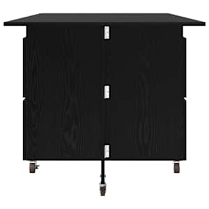 Jídelní stůl 2 pcs 140 x 80 x 77 cm Kompozitní dřevo Černý dub - obrázek 7