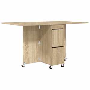 vidaXL S&ouml;&ouml;gilaud 140 x 80 x 77 cm Tehispuit Sonoma tamm Ristk&uuml;lik