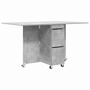 vidaXL S&ouml;&ouml;gilaud 140 x 80 x 77 cm Tehispuit Betoonhall Ristk&uuml;lik