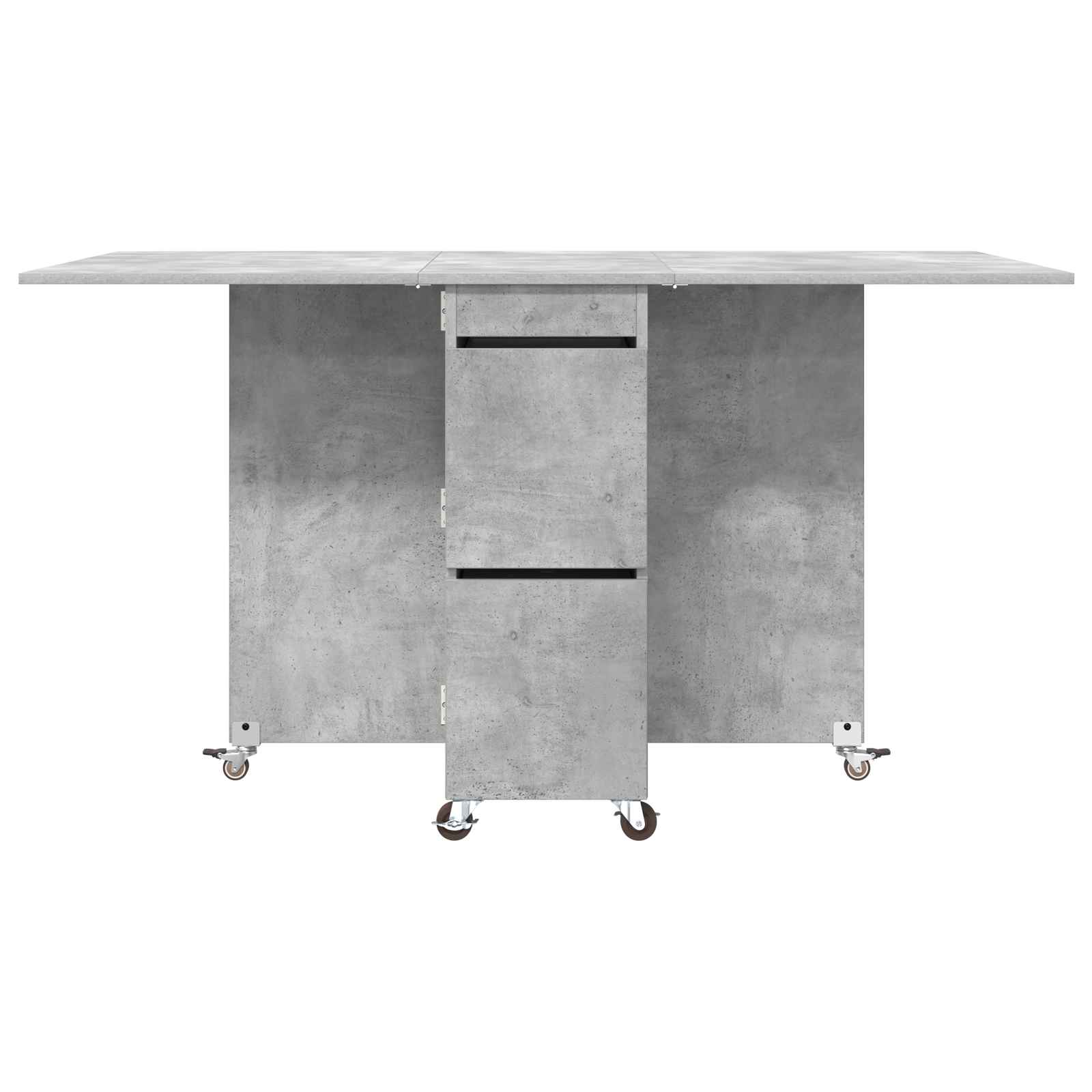 Ruokailupöytä 2 pcs 140 x 80 x 77 cm Tekninen puu Betoninharmaa - Image 6