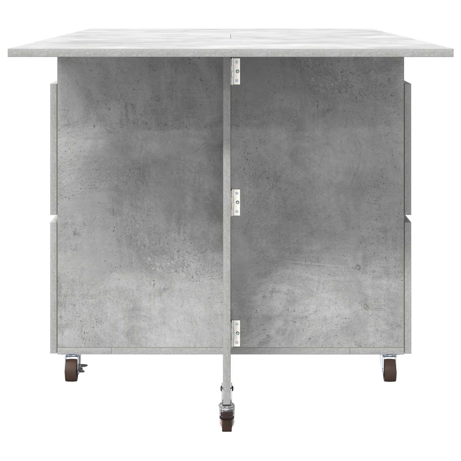 Ruokailupöytä 2 pcs 140 x 80 x 77 cm Tekninen puu Betoninharmaa - Image 7
