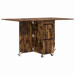 vidaXL S&ouml;&ouml;gilaud 140 x 80 x 77 cm Tehispuit Suitsutatud tamm Ristk&uuml;lik