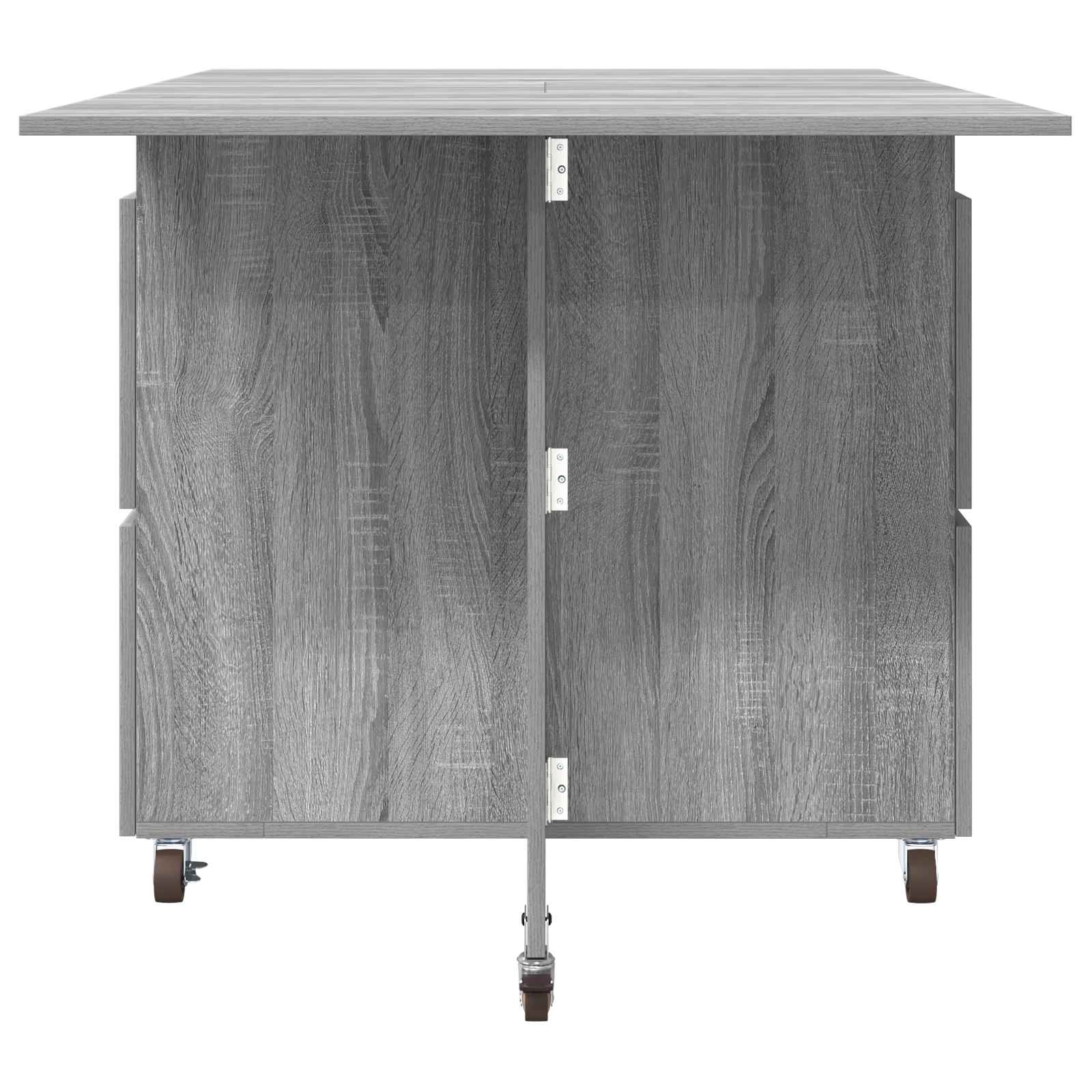 Ruokailupöytä 2 pcs 140 x 80 x 77 cm Tekninen puu Harmaa Sonoma - Image 7