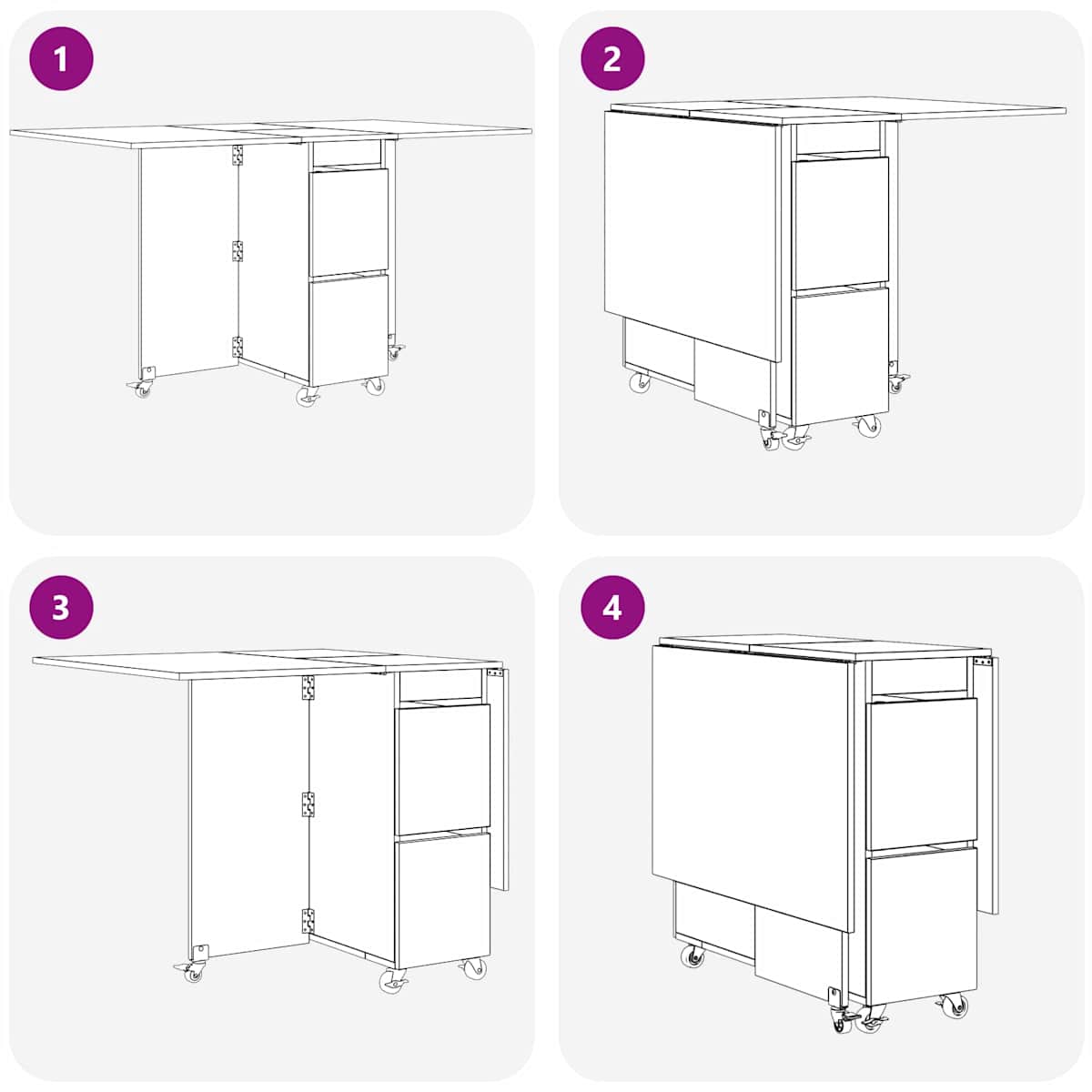 Spisebord 140 x 80 x 77 cm Konstrueret træ - Billede 10
