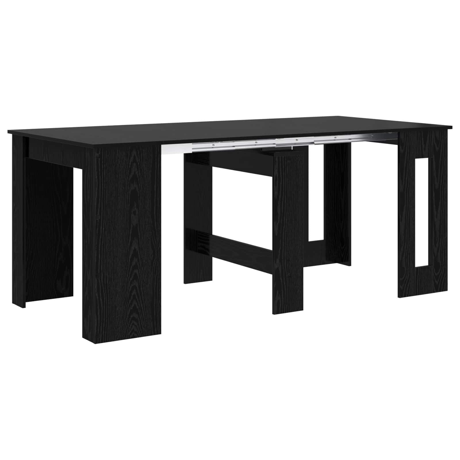 Ruokailupöytä 180 x 85 x 75 cm Tekninen puu Musta tammi - Image 2