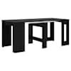 vidaXL S&ouml;&ouml;gilaud 180 x 85 x 75 cm Tehispuit Must tamm Ristk&uuml;lik