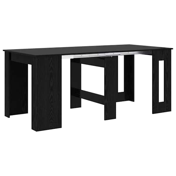 vidaXL S&ouml;&ouml;gilaud 180 x 85 x 75 cm Tehispuit Must tamm Ristk&uuml;lik