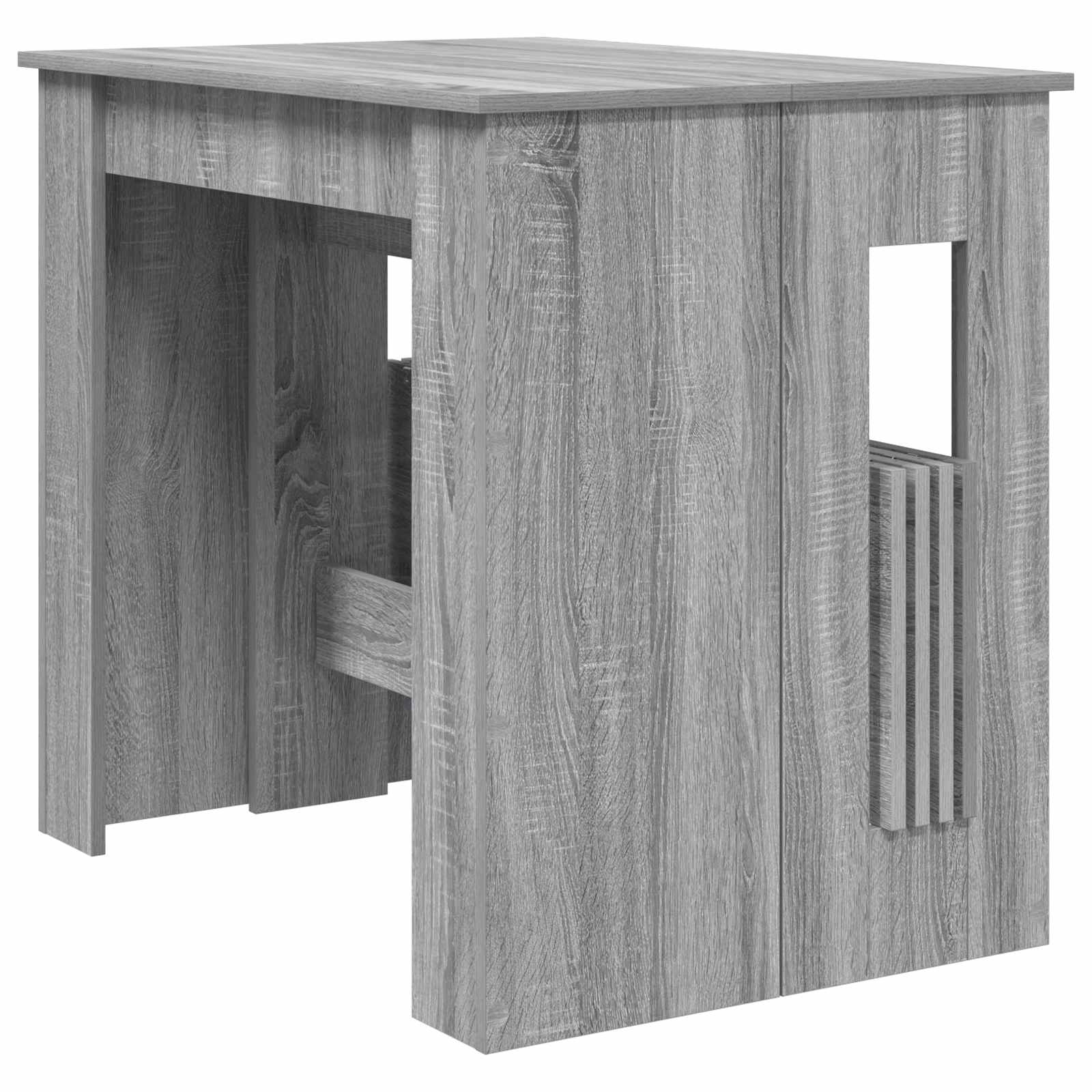 Ruokailupöytä 180 x 85 x 75 cm Tekninen puu Harmaa Sonoma - Image 5