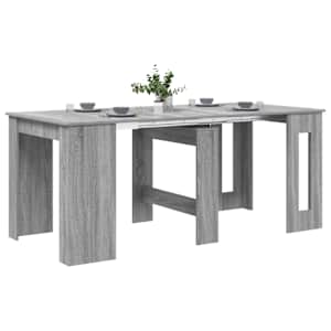 Jídelní stůl 180 x 85 x 75 cm Kompozitní dřevo Šedý Sonoma - obrázek 3
