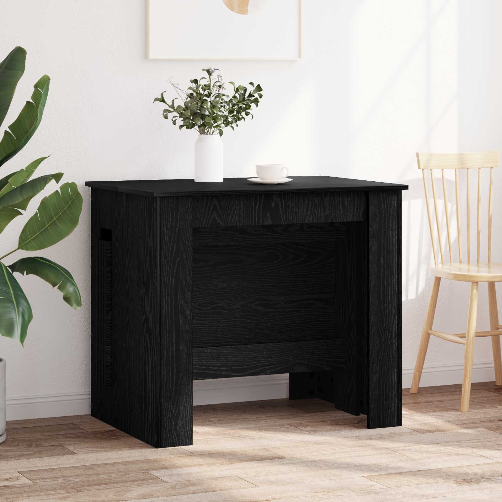 Ruokailupöytä 240 x 85 x 75 cm Tekninen puu Musta tammi - Image 4