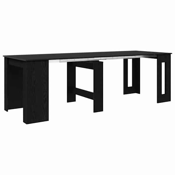 vidaXL S&ouml;&ouml;gilaud 240 x 85 x 75 cm Tehispuit Must tamm Ristk&uuml;lik