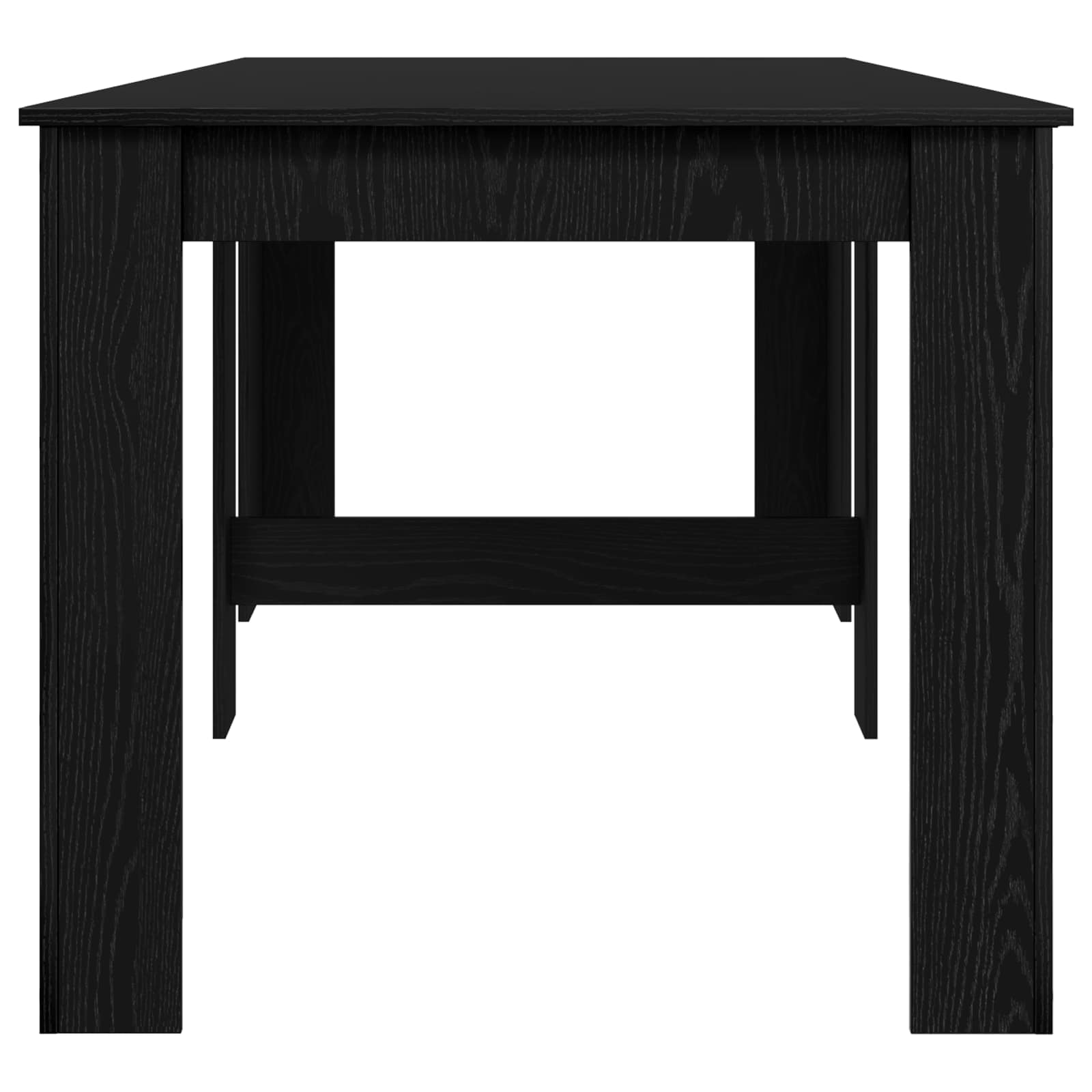 Ruokailupöytä 240 x 85 x 75 cm Tekninen puu Musta tammi - Image 7
