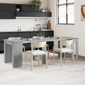 Jedilna miza 240 x 85 x 75 cm Inženirski les Siva Sonoma