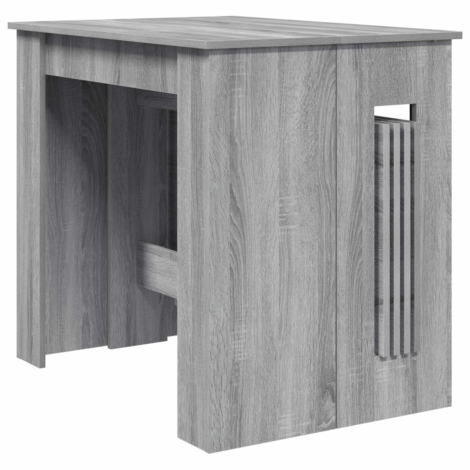 Ruokailupöytä 240 x 85 x 75 cm Tekninen puu Harmaa Sonoma - Image 5