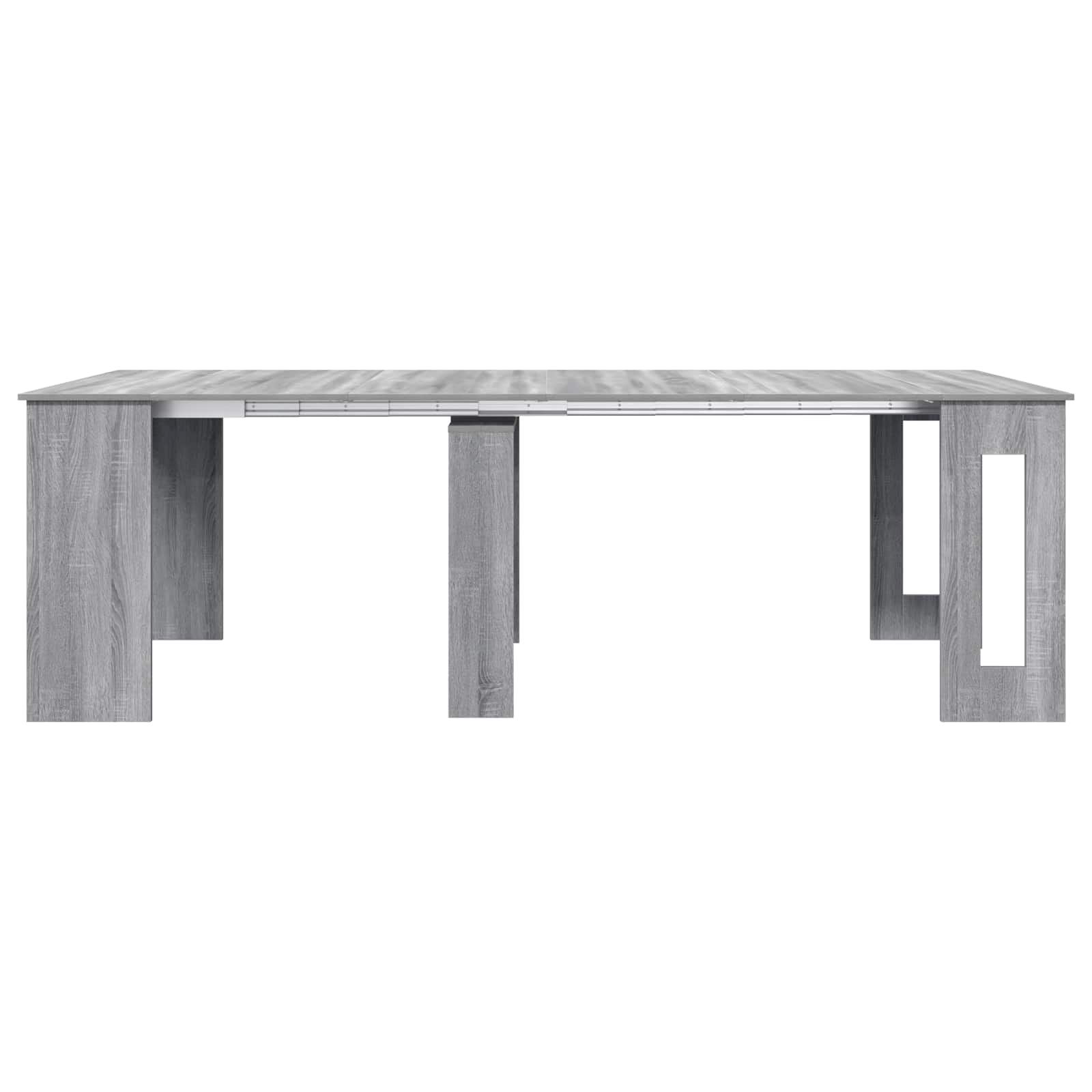 Ruokailupöytä 240 x 85 x 75 cm Tekninen puu Harmaa Sonoma - Image 6