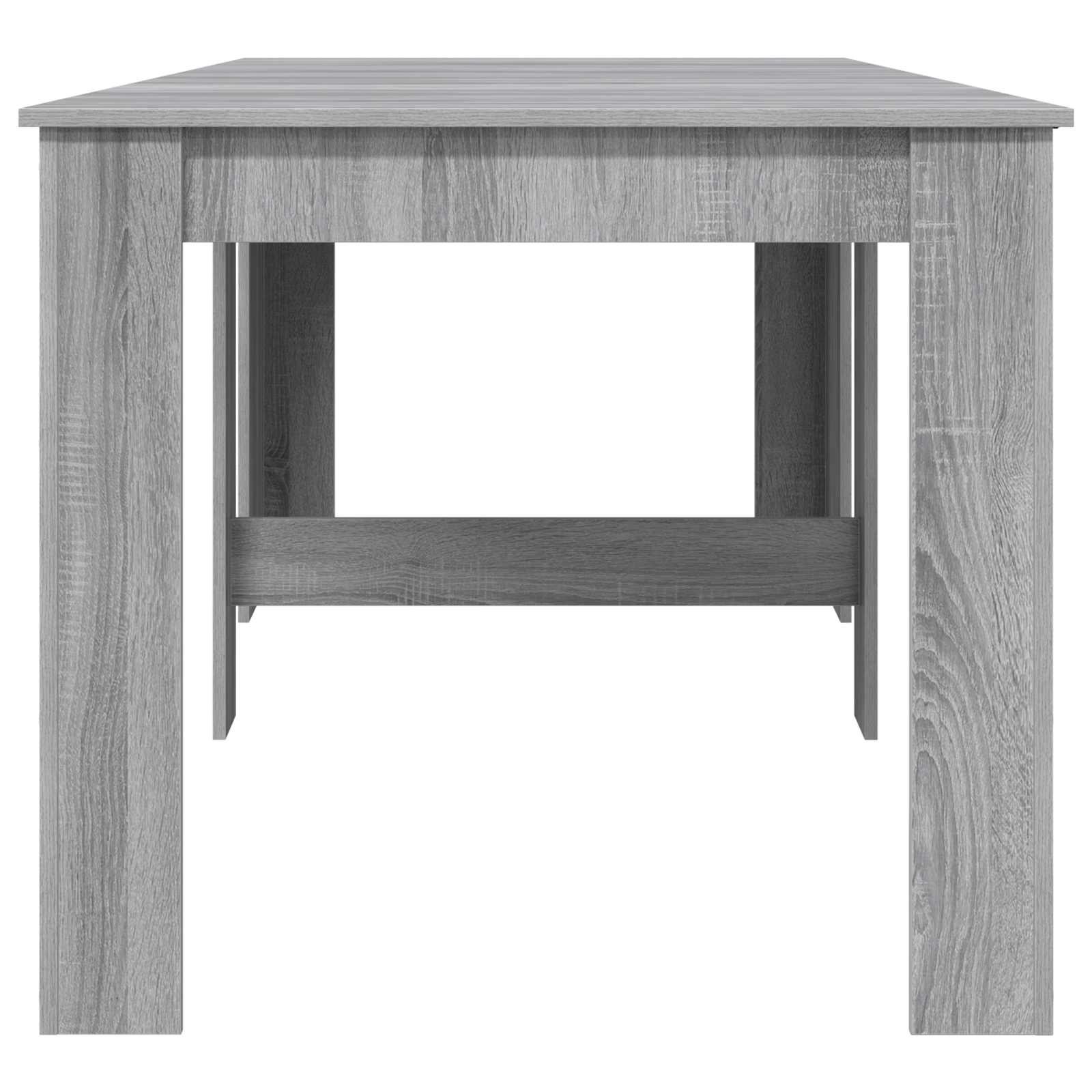 Ruokailupöytä 240 x 85 x 75 cm Tekninen puu Harmaa Sonoma - Image 7