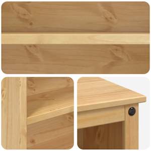Kuchyňský vozík s policí 2 pcs Medový vosk 112 x 77 x 91,5 cm - obrázek 7