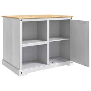 Kuchyňský vozík 2 pcs Bílý a medový vosk 112 x 77 x 91,5 cm - obrázek 3