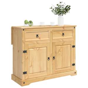Kuchyňský vozík se dveřmi 2 pcs Medový vosk 112 x 70 x 91,5 cm - obrázek 2