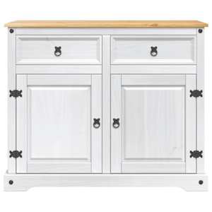Kuchyňský vozík 2 pcs Bílý a medový vosk 112 x 70 x 91,5 cm - obrázek 4