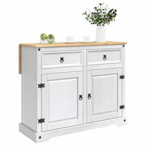 Kuchyňský vozík 2 pcs Bílý a medový vosk 112 x 70 x 91,5 cm - obrázek 2