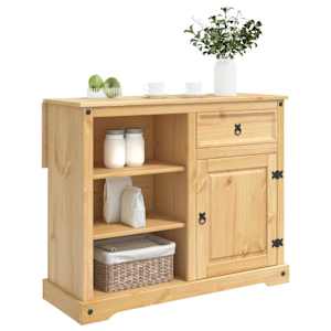 Kuchyňský vozík se dveřmi 2 pcs Medový vosk 112 x 70 x 91,5 cm - obrázek 2