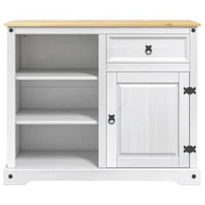 Kuchyňský vozík 2 pcs Bílý a medový vosk 112 x 70 x 91,5 cm - obrázek 4