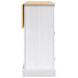 Kuchyňský vozík 2 pcs Bílý a medový vosk 112 x 70 x 91,5 cm - obrázek 5